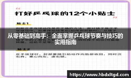 从零基础到高手：全面掌握乒乓球节奏与技巧的实用指南